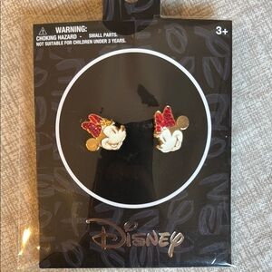 Disney Minnie Mouse Earrings - Red and Gold